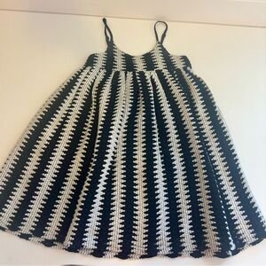 Cotton ON size 6- Striped Black and White Crochet Summer Dress